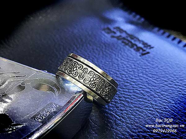 Nhẫn bạc Thái nam RI-3038