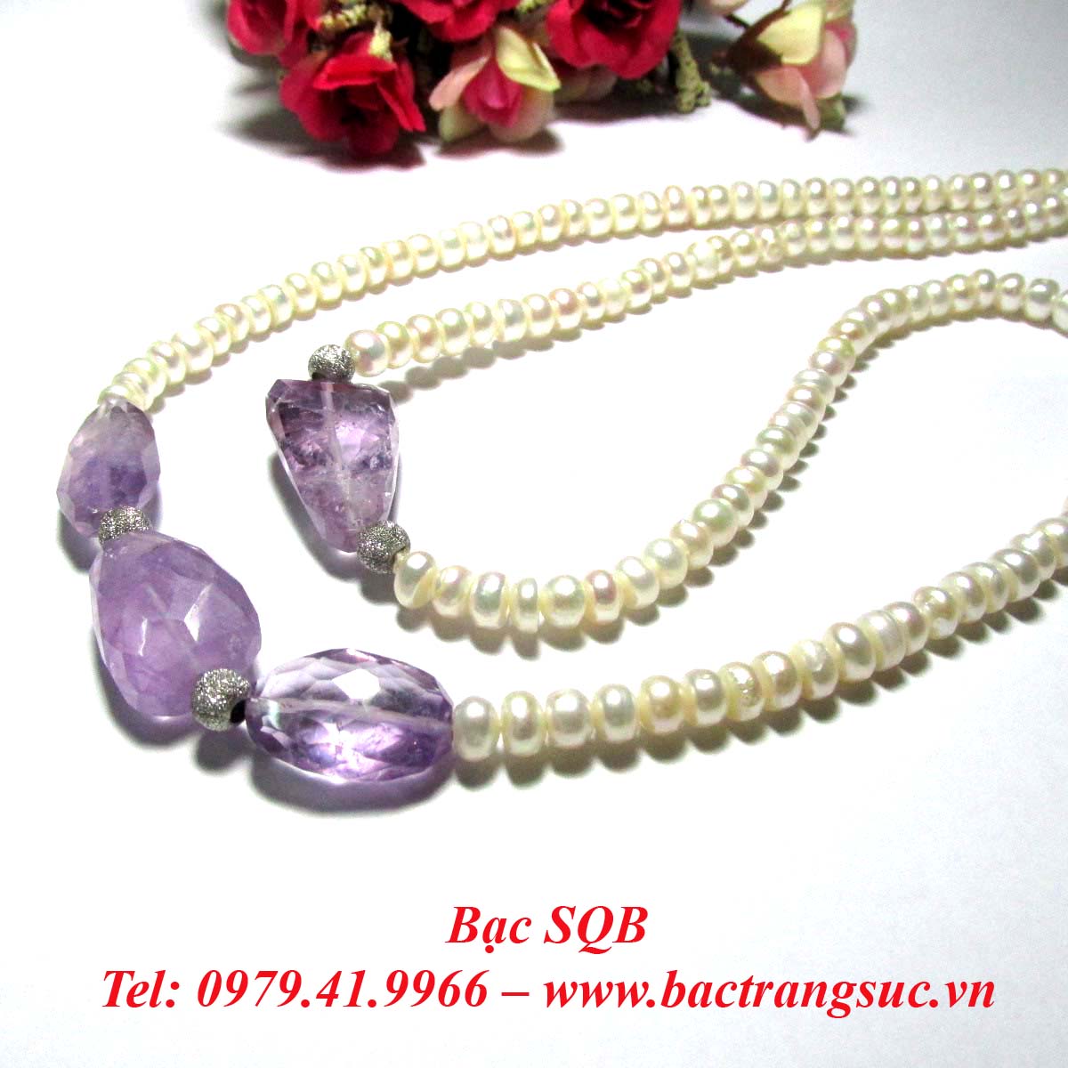 Dây đeo cổ hạt trai