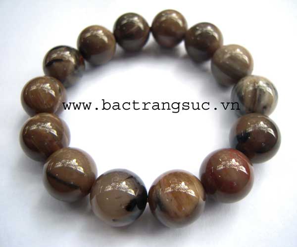 Vòng tay đá gỗ hóa thạch