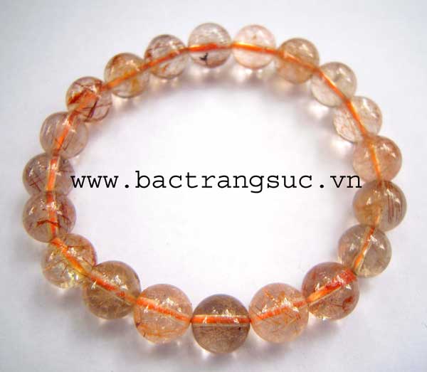 Vòng tay thạch anh tóc đỏ