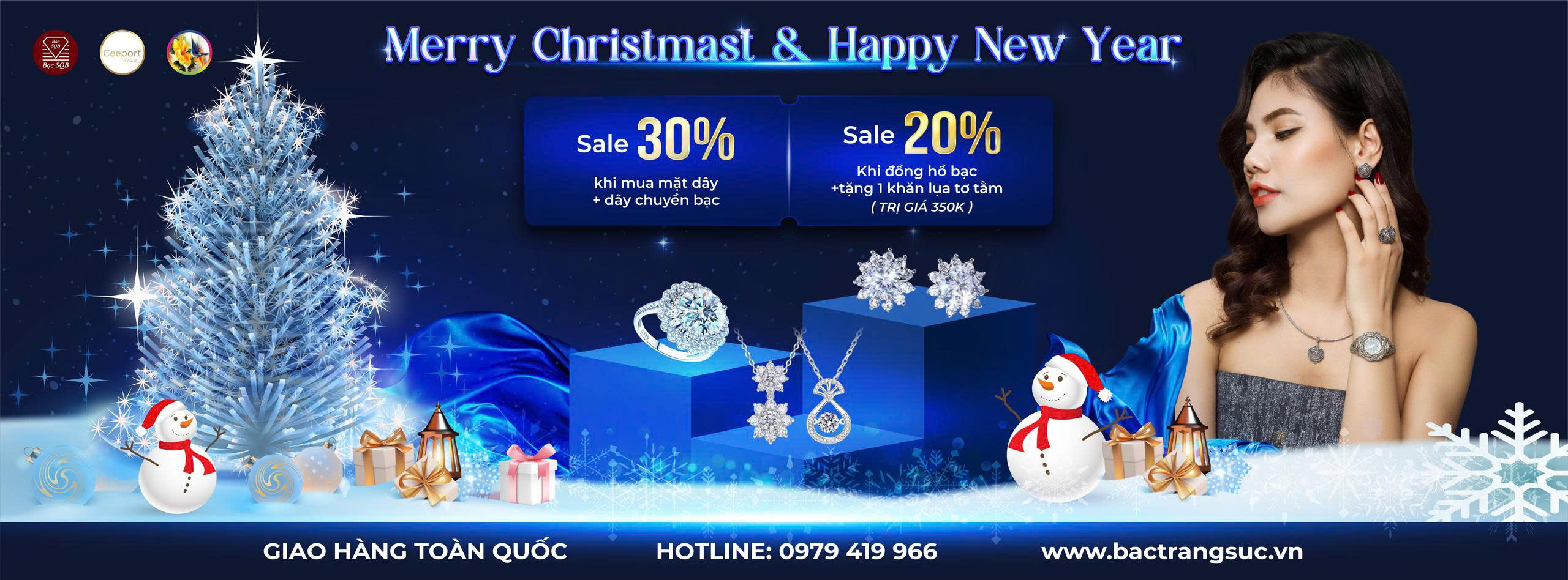 Bạc trang sức SQB - Khuyến mãi Sale up to 70%