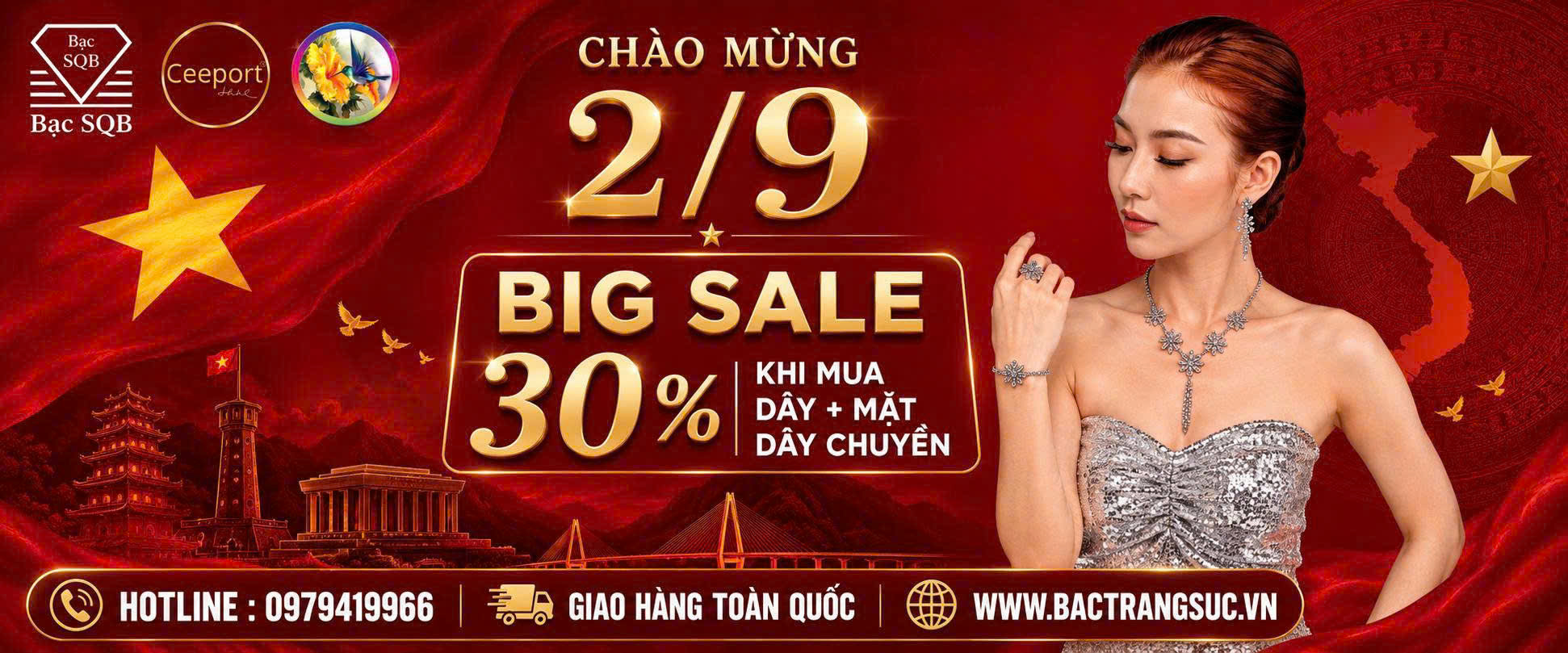 Bạc trang sức SQB - Khuyến mãi Sale up to 70%